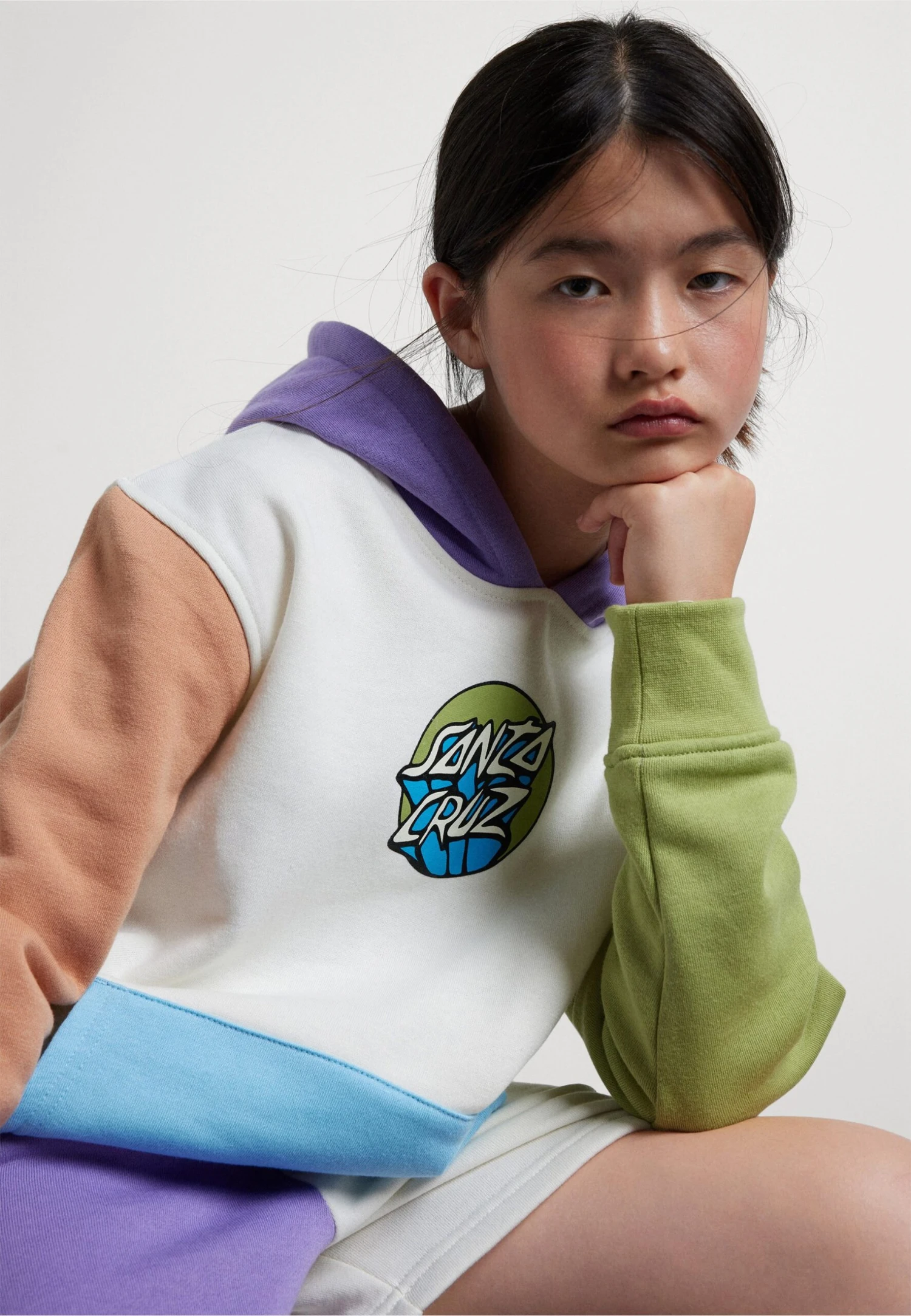 Santa Cruz Youth Fun Hood Unisex - Sweater - Optic White 1 Santa Cruz Youth Fun Hood Unisex - Sweater - Optic White