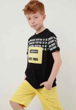 LELA Regular Fit Shorts And T-Shirt - Shorts - Black -Kinder Schoenen Winkel e8ab390045974931958f8352c29732a1